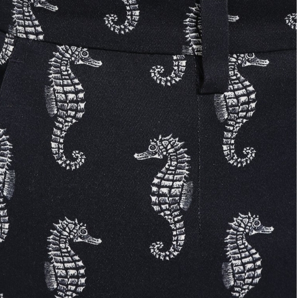 Dolce & Gabbana Dark Blue & White Seahorse Print Slim Fit Chino Pant 34" Waist - Picture 3 of 16